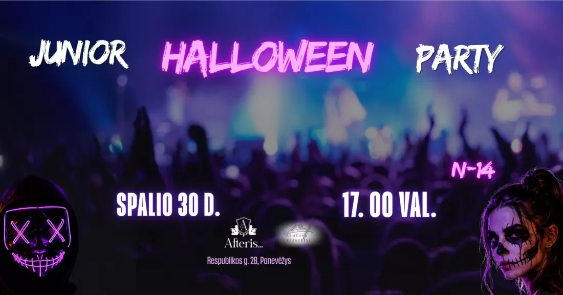 Pirkti bilietus Junior Helloween Party / Panevėžys / 10-30 Panevėžys, Naktinis klubas ir renginių erdvė AFTERIS Spalis 30