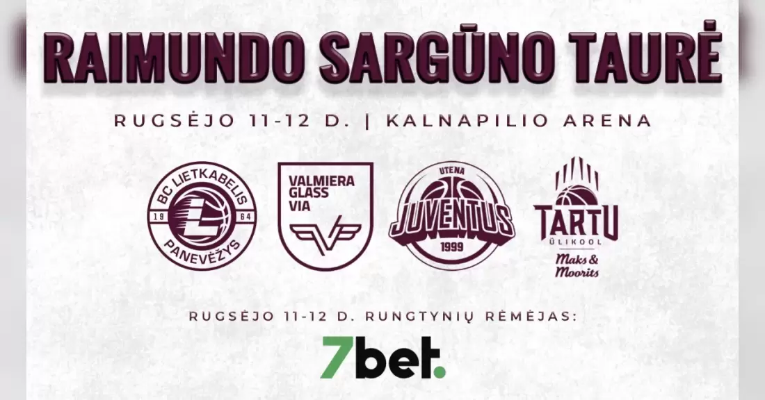 Pirkti bilietus Raimundo Sargūno taurė (Rugsėjo 12 d.) Panevėžys, Kalnapilio arena Rugsėjis 12