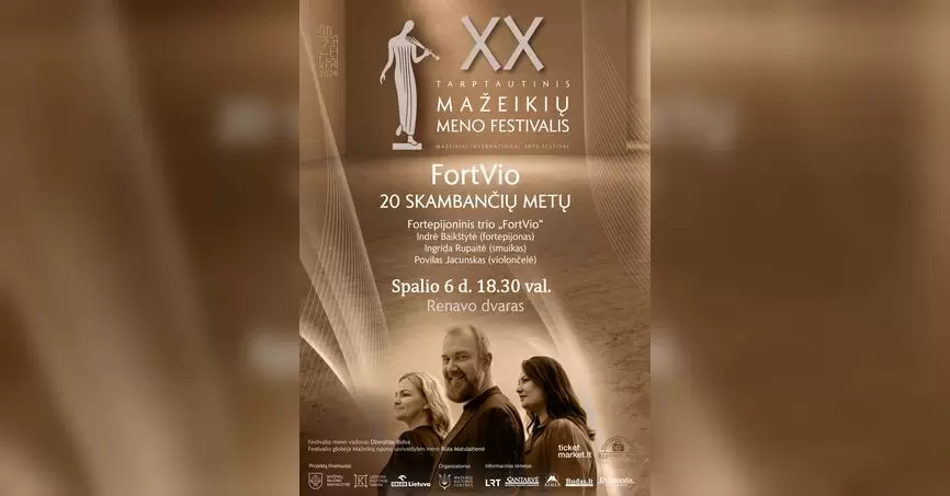Pirkti bilietus Koncertas FORTVIO: 20 SKAMBANČIŲ METŲ Dvaro g. 2, Renavas, Mažeikių r., Renavo dvaras Spalis 06