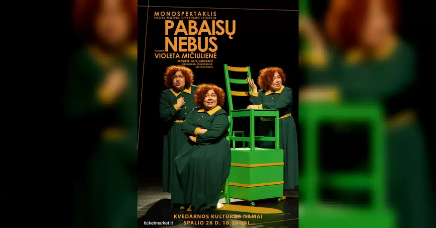 Pirkti bilietus Monospektaklis. Pabaisų nebus | Kvėdarna Kvėdarna, Kvėdarnos kultūros namai Spalis 28