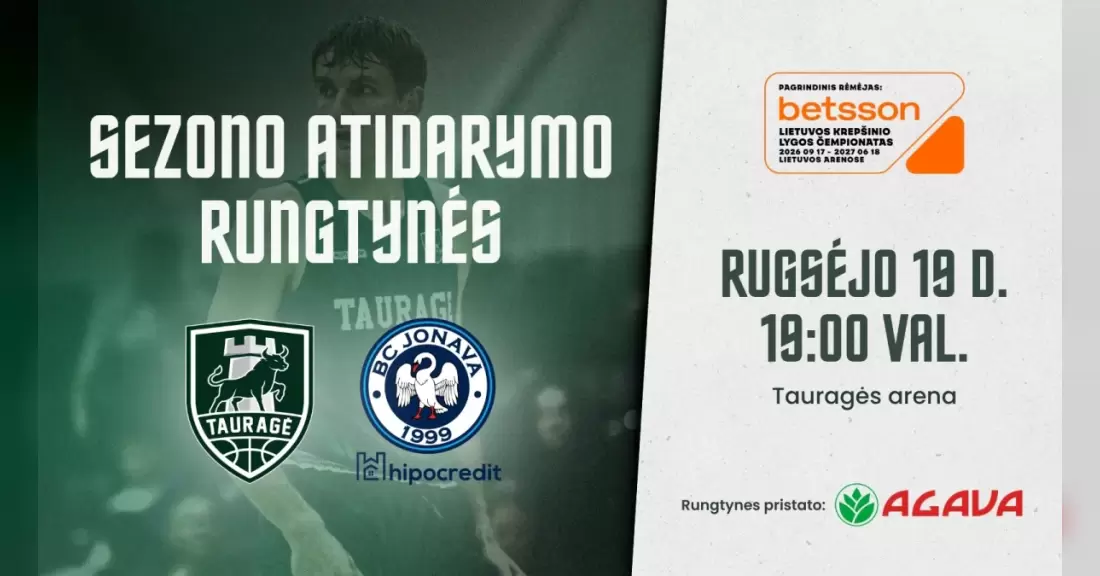 Pirkti bilietus LKL rungtynės: Tauragės „Tauragė“ – Jonavos „Hipocredit“ Tauragė, Tauragės arena Rugsėjis 19