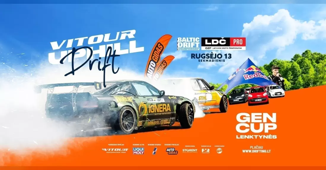 Pirkti bilietus Vitour UpHIll Drift Gaižėnėliai, Nemuno žiedas Rugsėjis 13