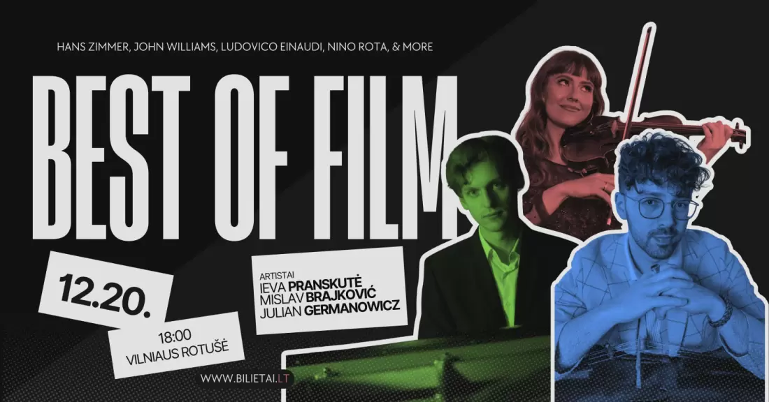 Pirkti bilietus Kino muzika gyvai Vilniaus rotušėje Vilnius, Vilniaus Rotušė Gruodis 20