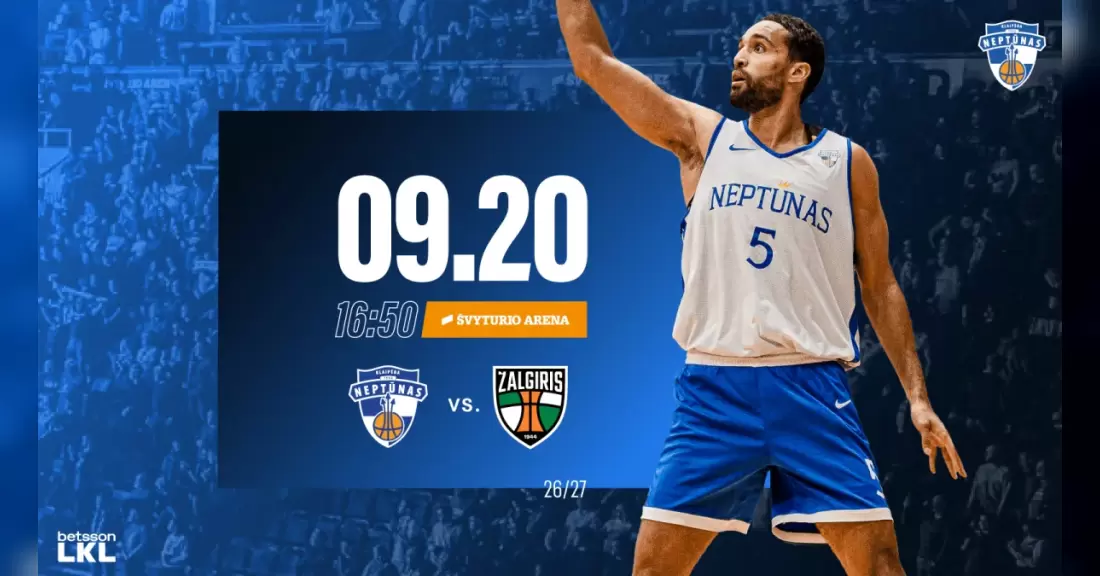 Pirkti bilietus LKL: Klaipėdos „Neptūnas“ – Kauno „Žalgiris“ Klaipėda, Klaipėdos Švyturio arena Rugsėjis 20