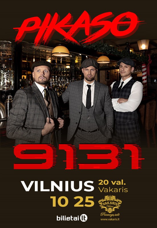 Pirkti bilietus PIKASO - koncertinis turas 9131 | Vilnius Vilnius, Pramogų salė VAKARIS Spalis 25