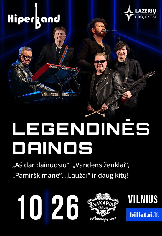 Pirkti bilietus HIPERBAND atlieka legendines dainas Vilnius, Pramogų salė VAKARIS Spalis 26