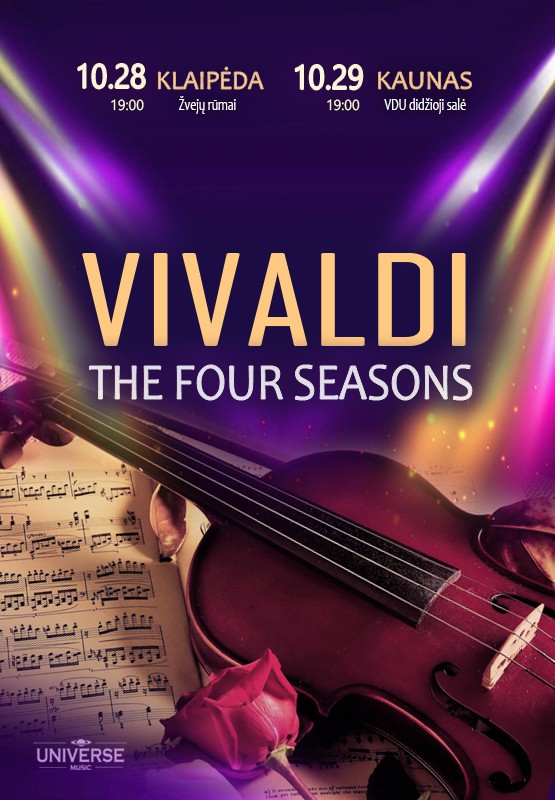 Pirkti bilietus (Kaunas) VIVALDI - THE FOUR SEASONS Kaunas, VDU didžioji salė Spalis 29