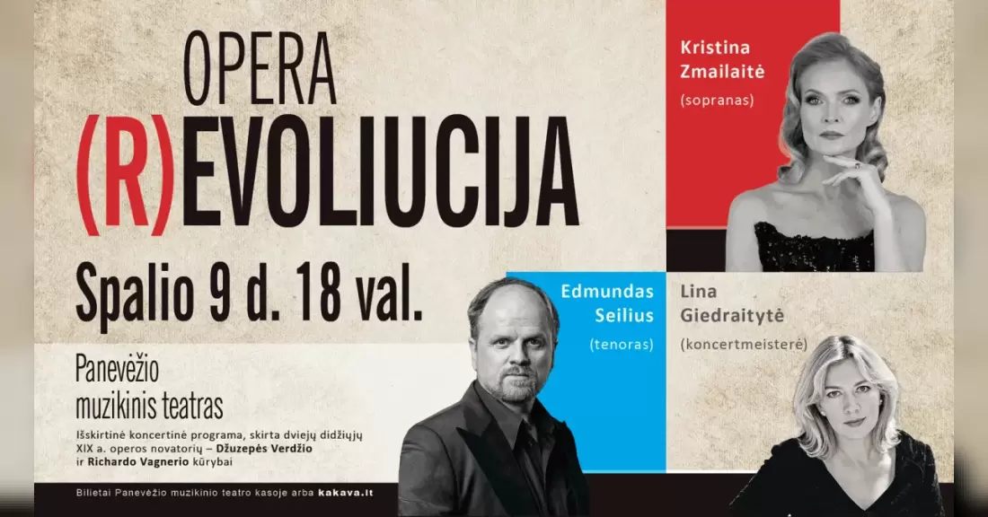 Pirkti bilietus Opera „(R)evoliucija“ Panevėžys, Panevėžio muzikinis teatras Spalis 09