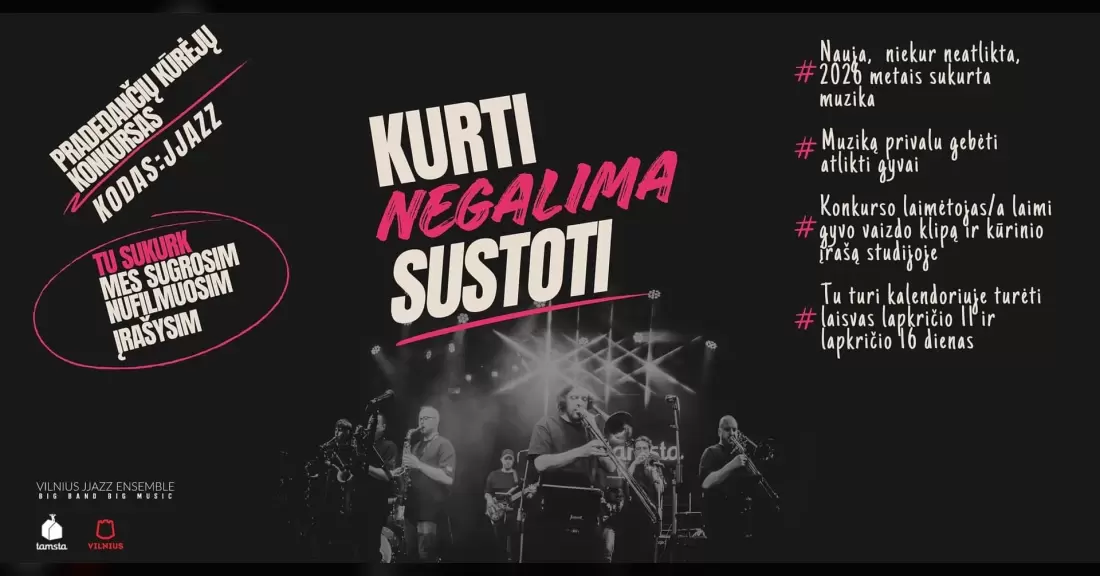 Pirkti bilietus KURTI NEGALIMA SUSTOTI | TAMSTA Vilnius, TAMSTA muzikos klubas Lapkritis 11