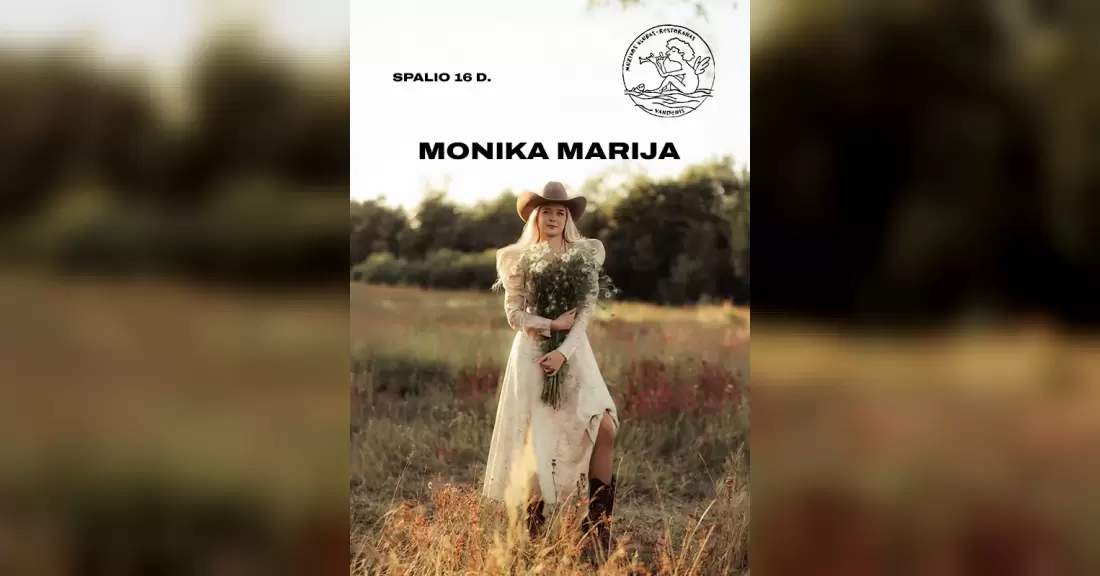 Pirkti bilietus Monika Marija | Akustinis koncertas Palanga, Muzikos klubas Vandenis Spalis 16