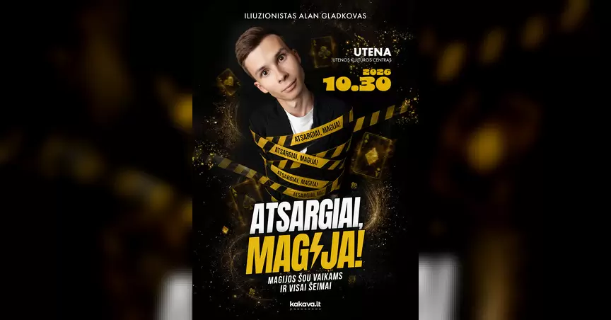 Pirkti bilietus PREMJERA: Atsargiai, Magija! Utena, Utenos kultūros centras Spalis 30
