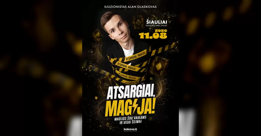 Pirkti bilietus PREMJERA: Atsargiai, Magija! Šiauliai, Koncertų salė Saulė Lapkritis 08