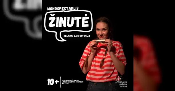 Pirkti bilietus ŽINUTĖ, NELABAI BAISI ISTORIJA | Monospektalių festivalis “Atspindys” | N10 Visaginas, Visagino kultūros centras, Draugystė Spalis 09