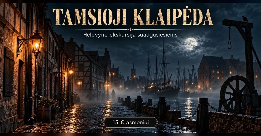 Pirkti bilietus „Tamsioji Klaipėda“ – speciali Helovyno ekskursija suaugusiesiems Klaipėda, Bangų g. 5A Spalis 31