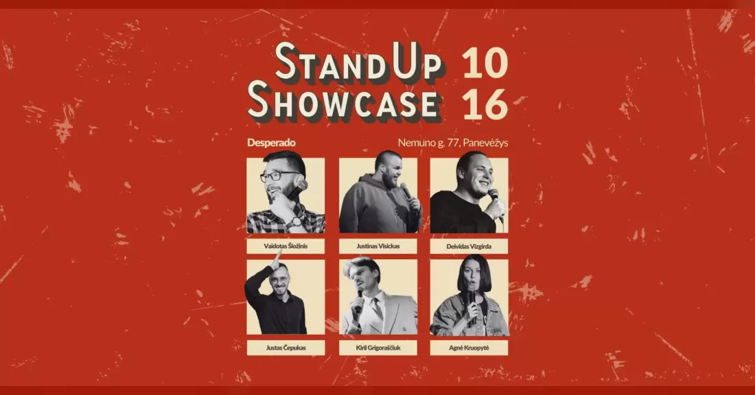 Pirkti bilietus Stand Up Showcase | Panevėžys Panevėžys, Desperado Spalis 16