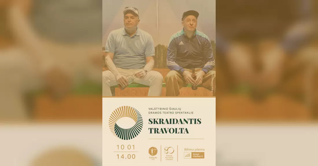 Pirkti bilietus Valstybinio Šiaulių dramos teatro spektaklis „Skraidantis Travolta“ Šiauliai, Valstybinis Šiaulių dramos teatras Spalis 01