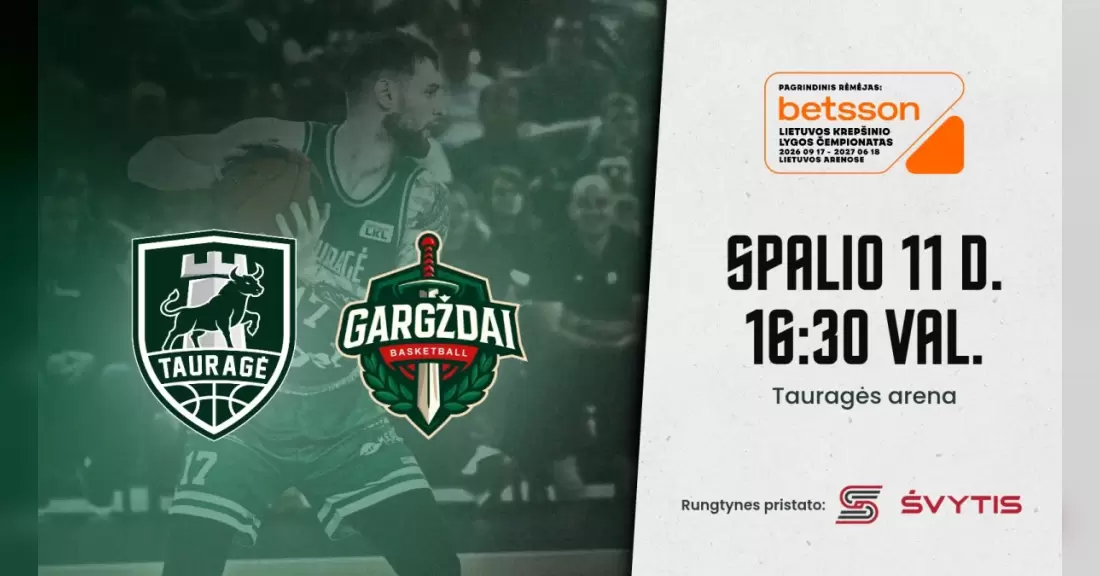 Pirkti bilietus LKL rungtynės Tauragės „Tauragė“ - Gargždų „Gargždai“ Tauragė, Tauragės arena Spalis 11
