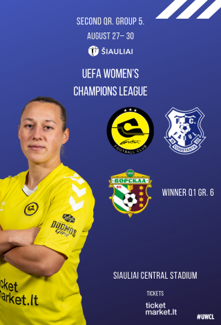 Купить билеты UEFA Moterų Čempionių lyga / 12:00 val. rungtynės dėl 3 vietos atrankos grupėje /// 18:00 val. atrankos turnyro FINALAS Vilnius, Vilniaus termofikacinė elektrinė Nr. 2 Август 30