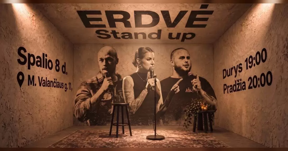 Pirkti bilietus ERDVĖ Stand Up Kaunas Kaunas, Erdvė Spalis 08