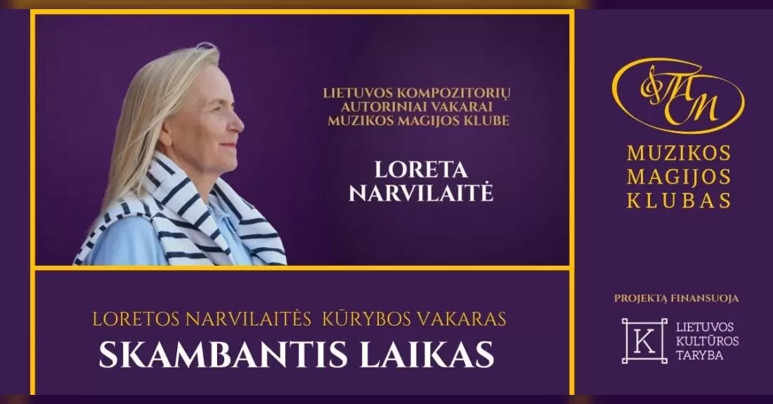 Pirkti bilietus Loreta Narvilaitė | Skambantis laikas Vilnius, Muzikos magijos klubas Spalis 08