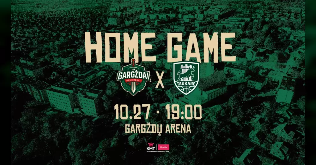 Pirkti bilietus KMT: GARGŽDŲ „GARGŽDAI“ - TAURAGĖS „TAURAGĖ“ Gargždai, Gargždų sporto centras Spalis 27