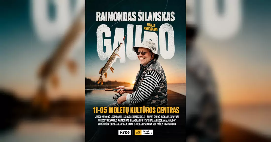 Pirkti bilietus Raimondas Šilanskas GAUDO | Molėtai Molėtai, Molėtų kultūros centras Lapkritis 05