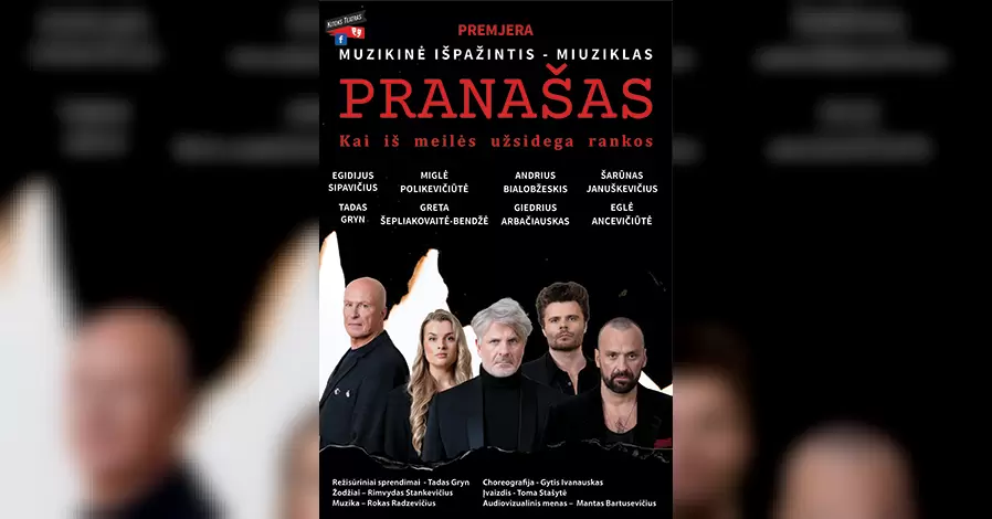 Pirkti bilietus Muzikinė išpažintis spektaklis, miuziklas ''Pranašas. Kai iš meilės užsidega rankos'' Lazdijai, Lazdijų kultūros centras Gruodis 01
