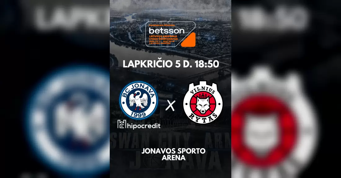 Pirkti bilietus Jonavos Hipocredit - Rytas Jonava, Jonavos sporto arena Lapkritis 05