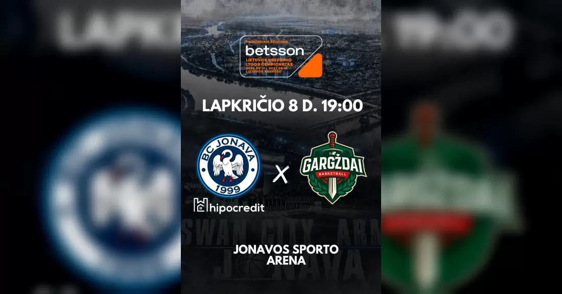 Pirkti bilietus Jonavos Hipocredit - Gargždai Jonava, Jonavos sporto arena Lapkritis 08