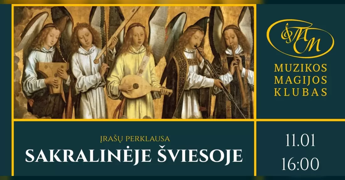 Pirkti bilietus Sakralinėje šviesoje | įrašų perklausa Vilnius, Muzikos magijos klubas Lapkritis 01