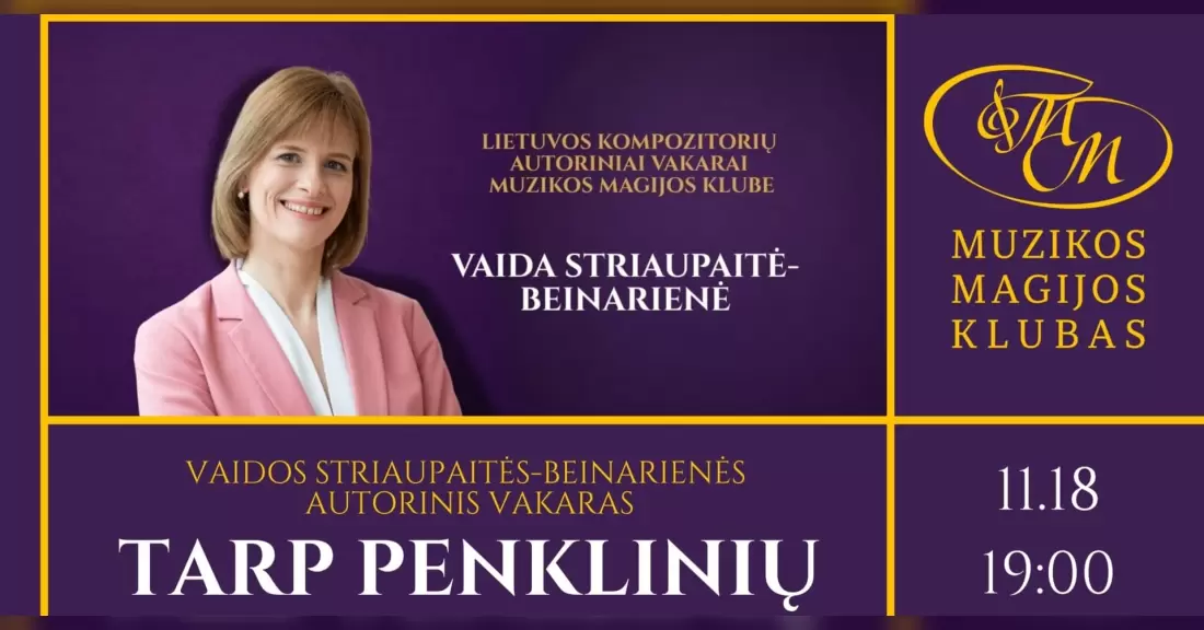 Pirkti bilietus Vaida Striaupaitė - Beinarienė | Tarp penklinių Vilnius, Muzikos magijos klubas Lapkritis 18