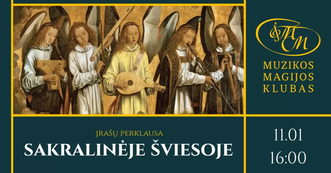 Pirkti bilietus Sakralinėje šviesoje | įrašų perklausa Vilnius, Muzikos magijos klubas Lapkritis 01