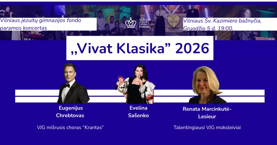 Pirkti bilietus Vivat Klasika 2026 Vilnius, Vilniaus Šv. Kazimiero bažnyčia Gruodis 05