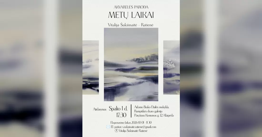Pirkti bilietus Vitalijos Šukšinaitės - Ratienės akvarelių paroda ,,Metų laikai
