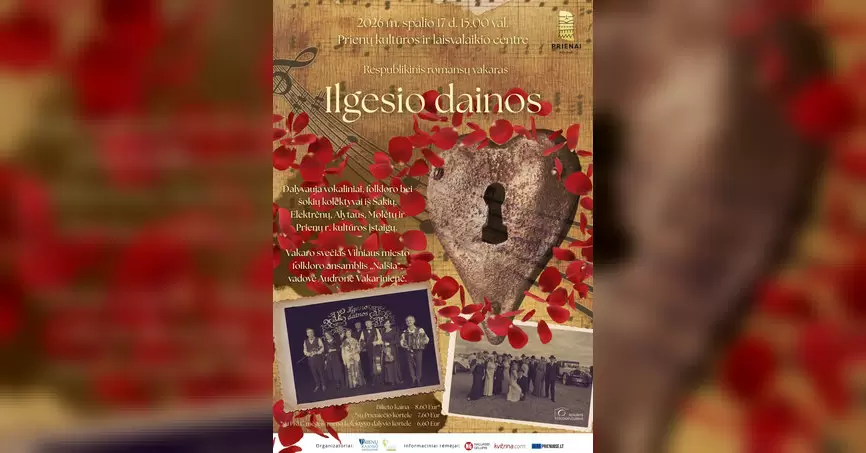 Pirkti bilietus Respublikinis romansų vakaras ILGESIO DAINOS Prienai, Prienų kultūros ir laisvalaikio centras Spalis 17