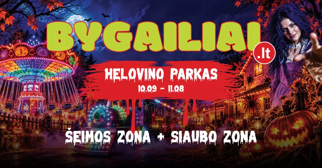 Pirkti bilietus BYGAILIAI. Helovino parkas | Bilietas galioja I - III Panevėžio r., Bygailių pramogų parkas Spalis 12 - Lapkritis 08