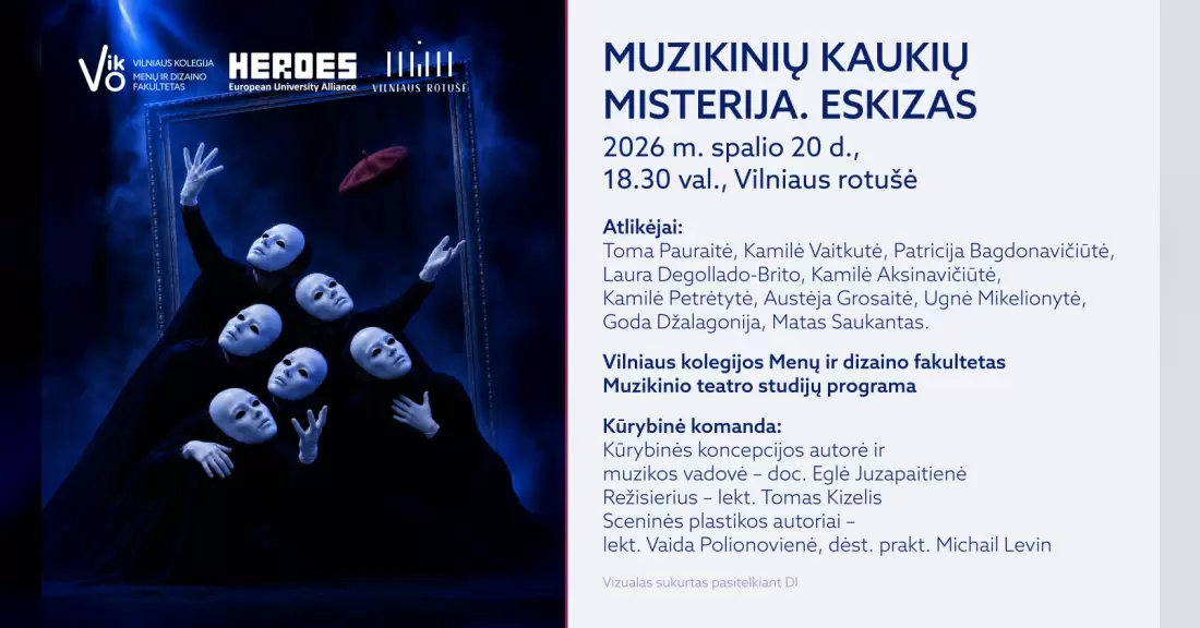 Pirkti bilietus Muzikinių kaukių misterija. Eskizas Vilnius, Vilniaus Rotušė Spalis 20