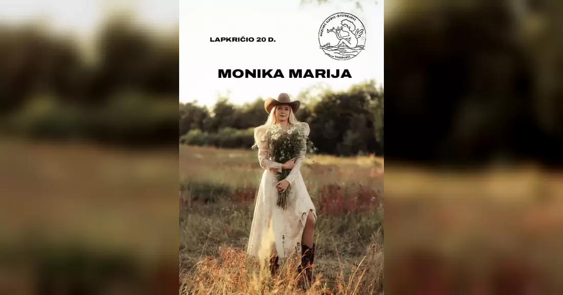 Pirkti bilietus Monika Marija | Akustinis koncertas Palanga, Muzikos klubas Vandenis Lapkritis 20