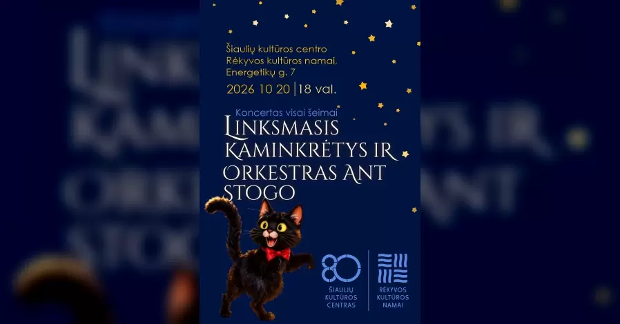 Pirkti bilietus Koncertas visai šeimai „Linksmasis kaminkrėtys ir orkestras ant stogo“ Šiauliai, Šiaulių kultūros centro Rėkyvos kultūros namai Spalis 20