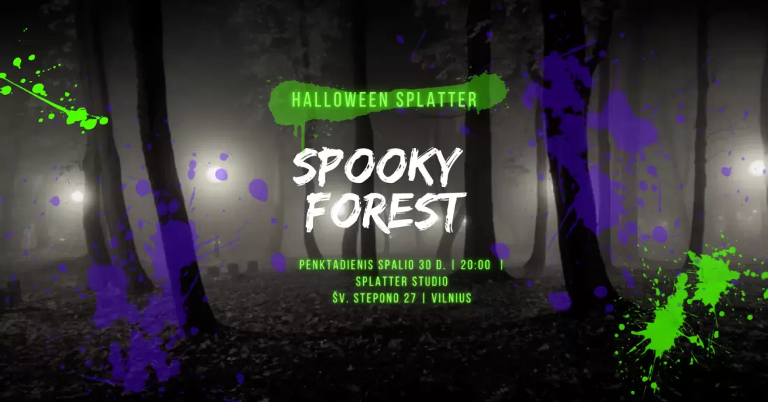 Pirkti bilietus Spooky forest ( Halloween Splatter) Vilnius, Splatter studio Spalis 30