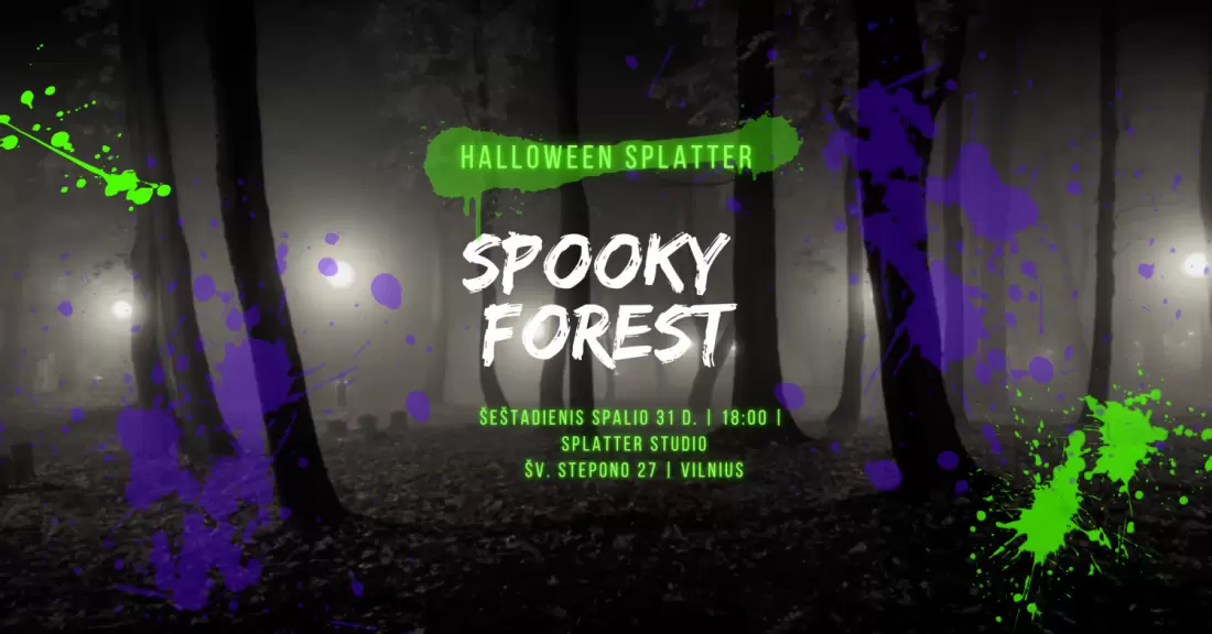 Pirkti bilietus Spooky forest ( Halloween Splatter) Vilnius, Splatter studio Spalis 31