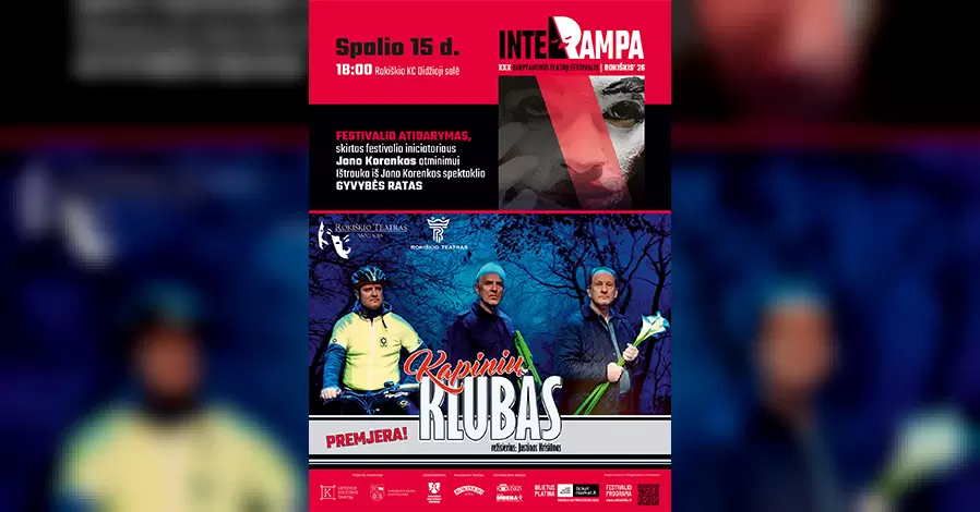 Pirkti bilietus Spektaklis KAPINIŲ KLUBAS (premjera) | INTERRAMPA Rokiškis, Rokiškio kultūros centras Spalis 15