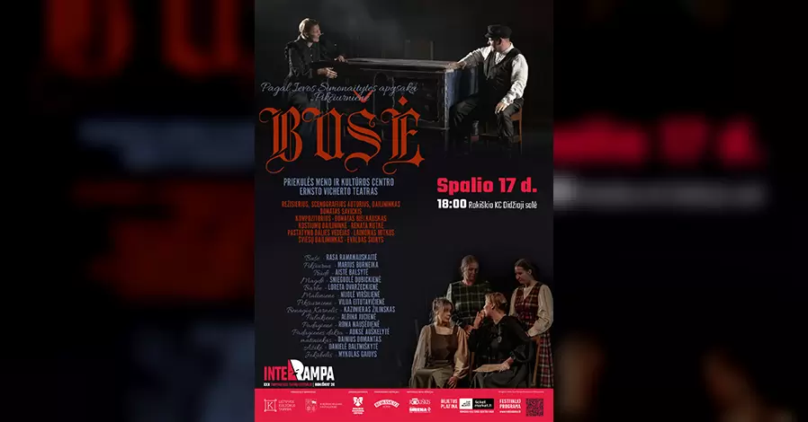 Pirkti bilietus Spektaklis BUŠĖ | INTERRAMPA Rokiškis, Rokiškio kultūros centras Spalis 17