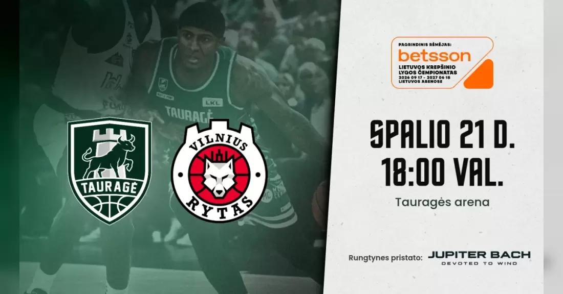 Pirkti bilietus LKL rungtynės: Tauragės „Tauragė“ – Vilniaus „Rytas“ Tauragė, Tauragės arena Spalis 21