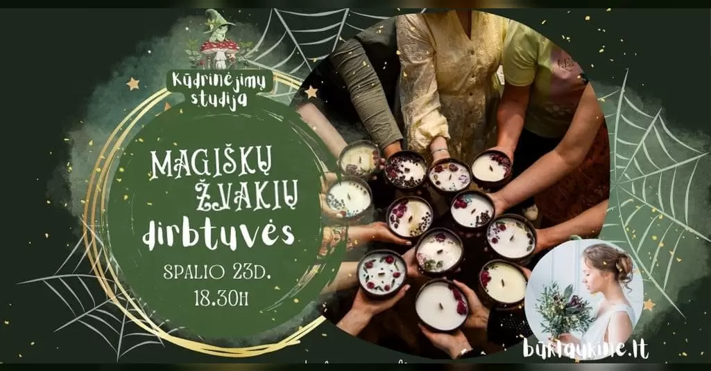 Pirkti bilietus Magiškų žvakių dirbtuvės Vilnius, Algirdo g. 25 Spalis 23