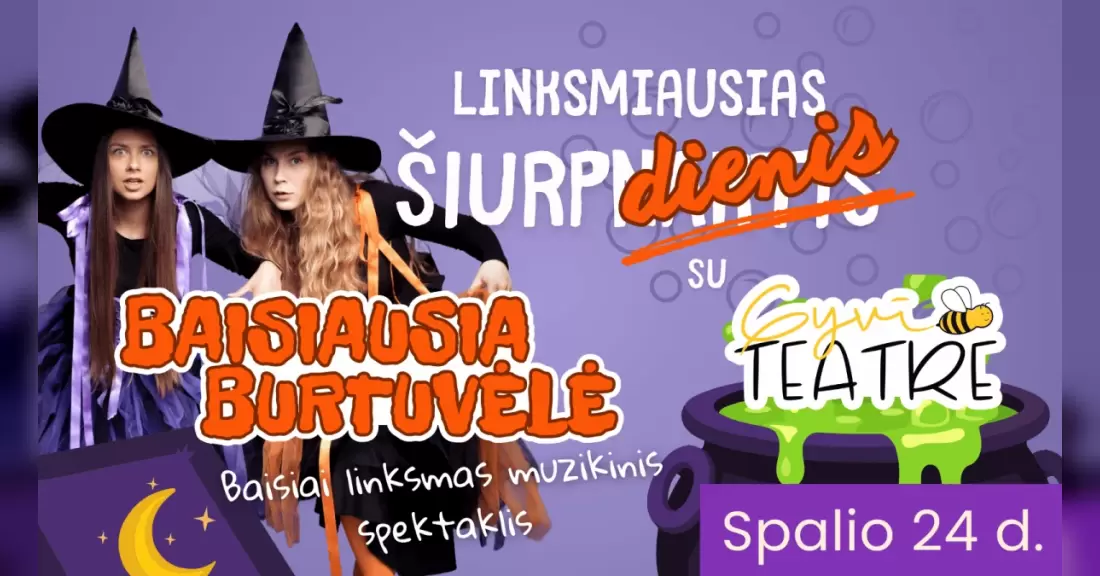 Pirkti bilietus Linksmiausias šiurpdienis VDU Botanikos sode | Muzikinis spektaklis „Baisiausia burtuvėlė“ | GyviTeatre Kaunas, VDU Botanikos sodas Spalis 24