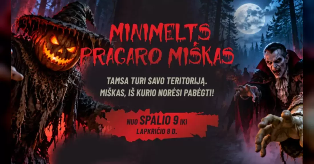 Pirkti bilietus MINIMELTS PRAGARO MIŠKAS Klaipėda, Minimelts nuotykių parkas Spalis 21