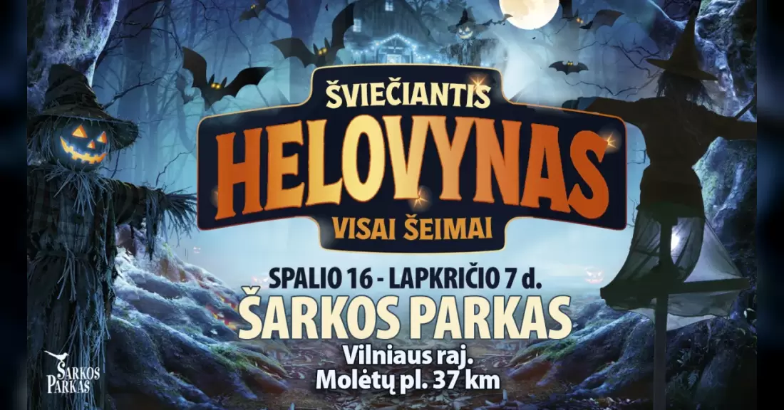 Pirkti bilietus Šviečiantis Helovynas Šarkos parke | Baisiadienis Vilniaus raj., Šarkos parkas Spalis 23