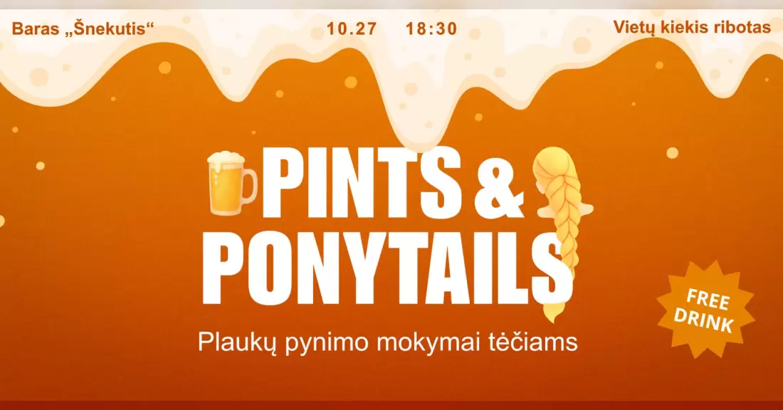 Pirkti bilietus Pints & Ponytails - Plaukų pynimo mokymai tėčiams Vilnius, Šnekutis Spalis 27