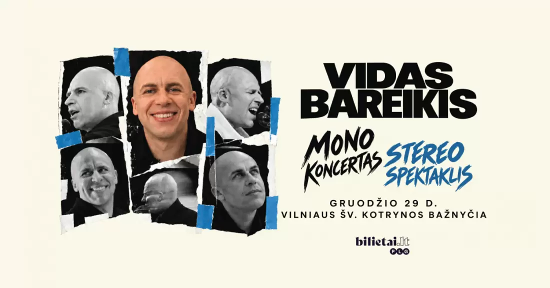 Pirkti bilietus Vidas Bareikis. Mono koncertas. Stereo spektaklis. Vilnius, Šv. Kotrynos bažnyčia Gruodis 29